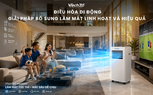 Điều hòa di động – Giải pháp bổ sung làm mát linh hoạt và hiệu quả