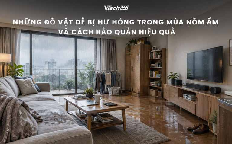 Những đồ vật dễ bị hư hỏng trong mùa nồm ẩm và cách bảo quản hiệu quả