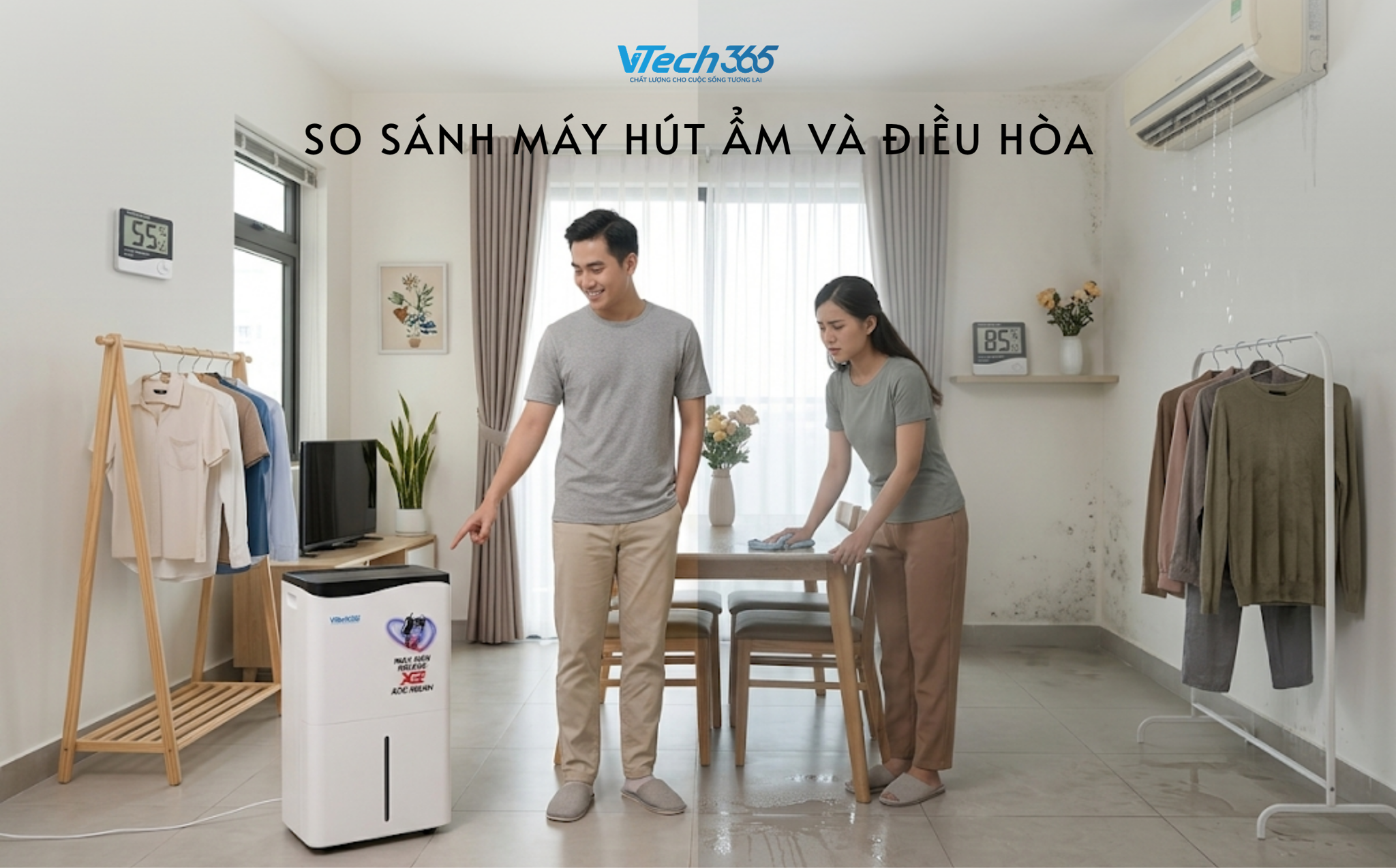 So sánh máy hút ẩm và điều hòa: nên chọn loại nào?