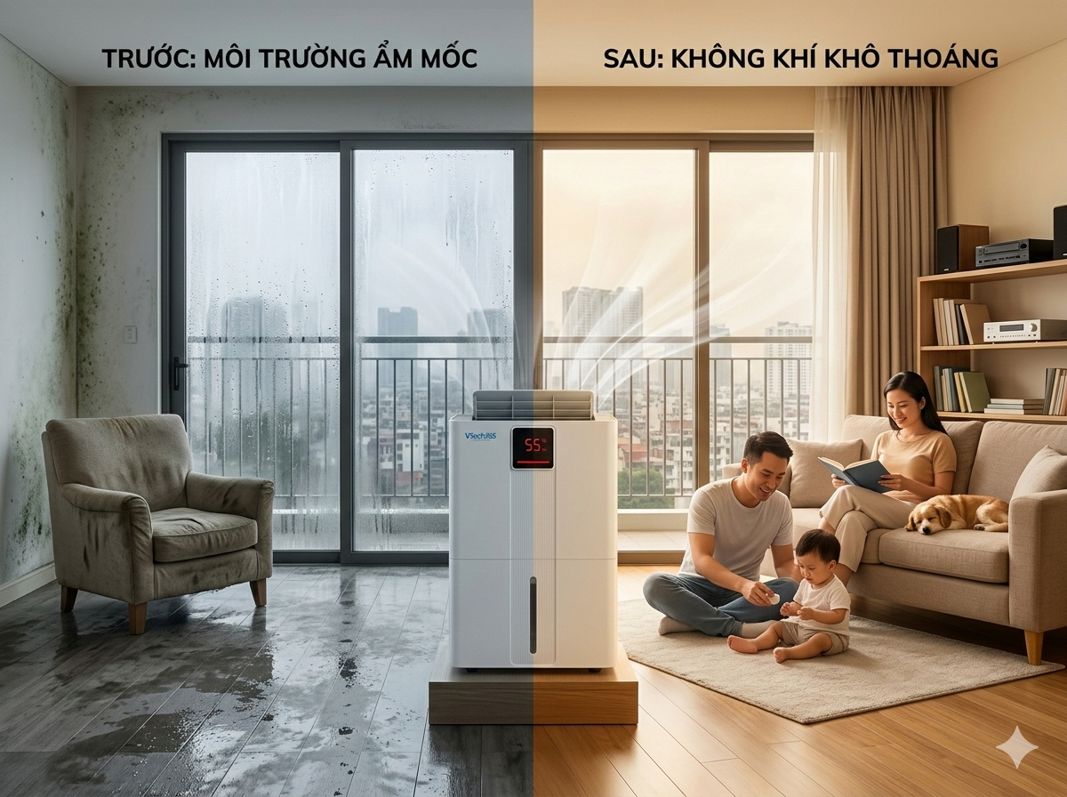 Vì sao nhà ở miền Bắc nên sắm máy hút ẩm sớm?