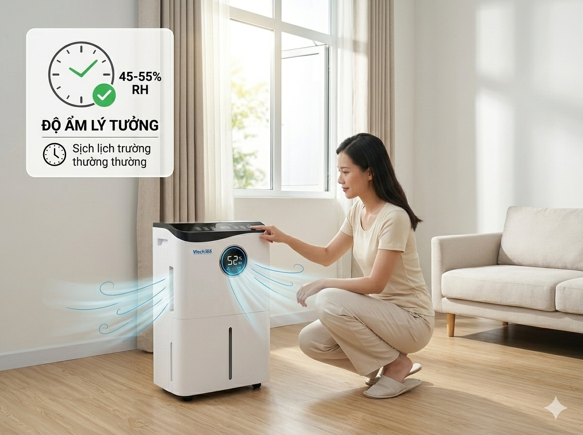 Khi nào không nên bật máy hút ẩm liên tục?