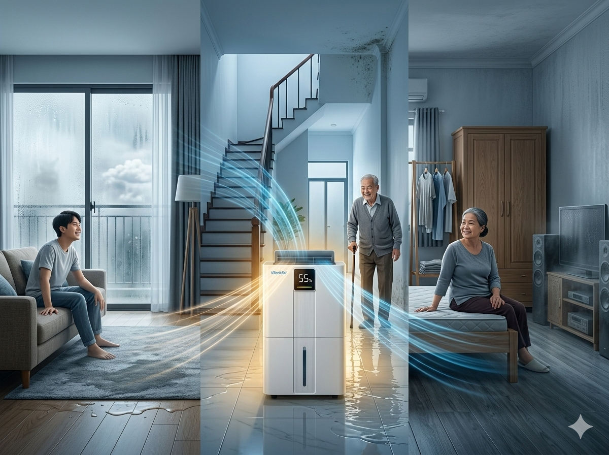 Chung cư, nhà phố, nhà cấp 4 – ai cần máy hút ẩm hơn?