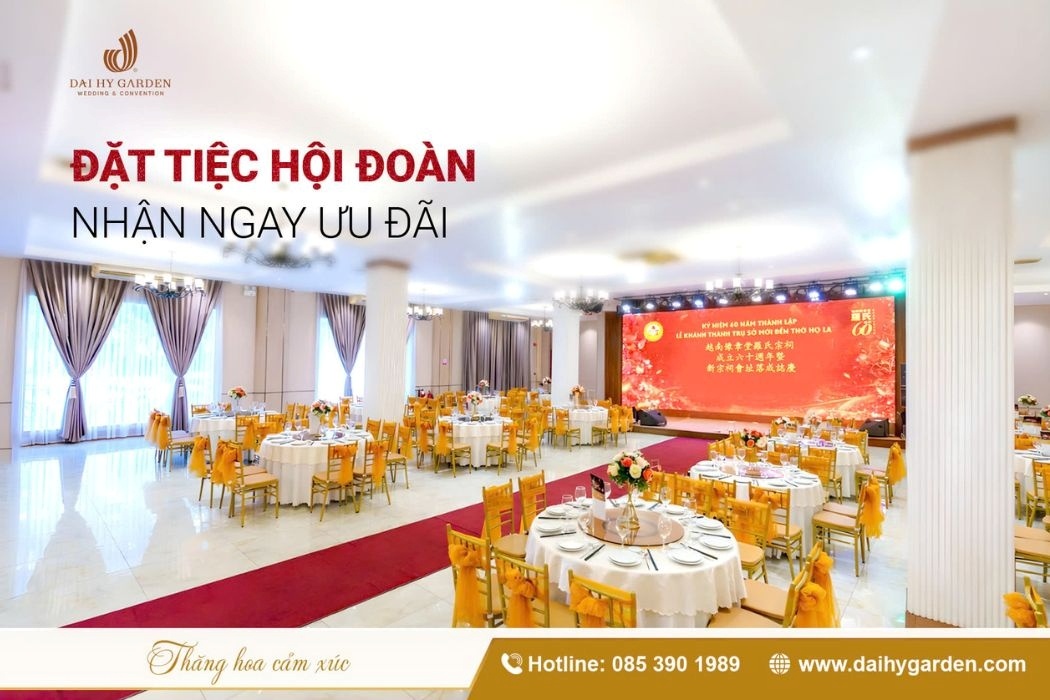 Đặt Tiệc Hội Đoàn – Nhận Ngay Ưu Đãi Tại Đại Hỷ Garden