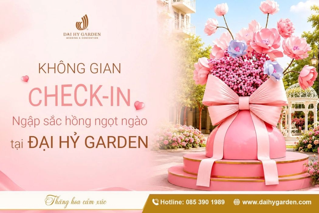 Không Gian Check-In Mới Ngập Sắc Hồng Ngọt Ngào Tại Đại Hỷ Garden