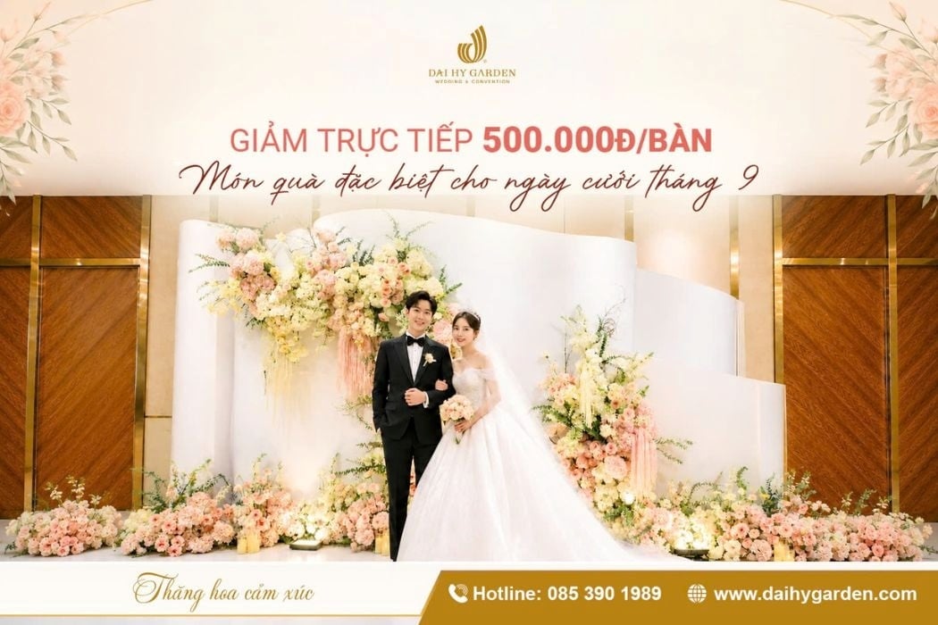 Ưu Đãi Cưới Tháng 9: Giảm 500.000Đ/Bàn Và Loạt Quà Tặng Đặc Biệt Đang Chờ Bạn