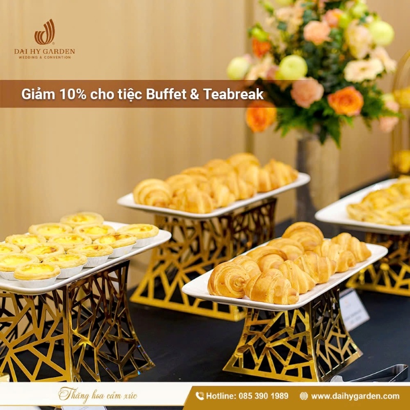 Giảm 10%/khách - Ưu đãi đặt tiệc doanh nghiệp có dùng Teabreak & Buffet