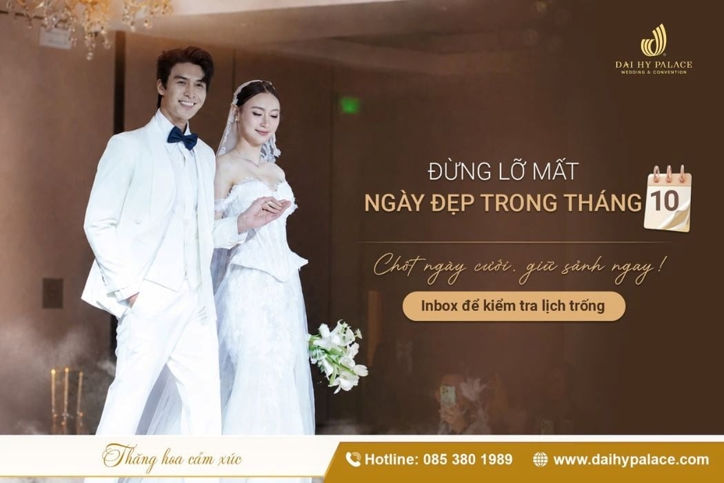 Lịch Tiệc Tháng 10 Tại Đại Hỷ Palace: Giữ Ngày Đẹp, An Tâm Chuẩn Bị Ngày Vui