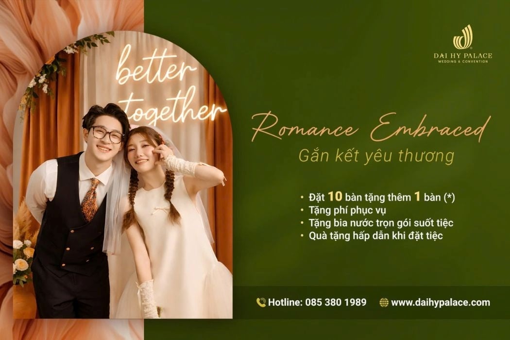 ROMANCE EMBRACED - GẮN KẾT YÊU THƯƠNG | ƯU ĐÃI CƯỚI TẠI ĐẠI HỶ PALACE