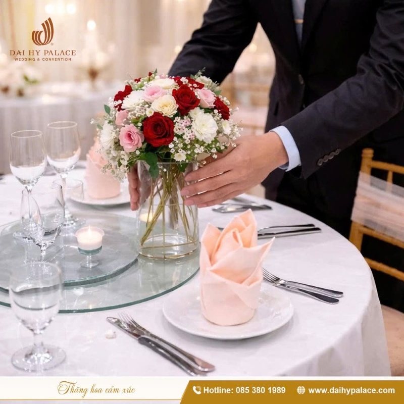Đội ngũ phục vụ tiệc sinh nhật chuyên nghiệp và tận tâm