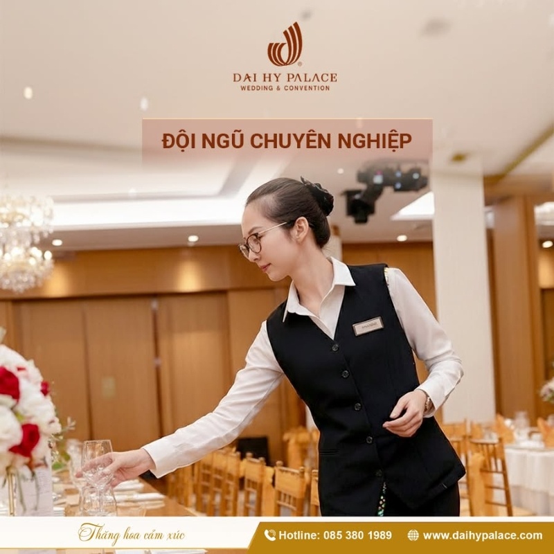 Đội ngũ vận hành tiệc cưới chuyên nghiệp tại Đại Hỷ Palace