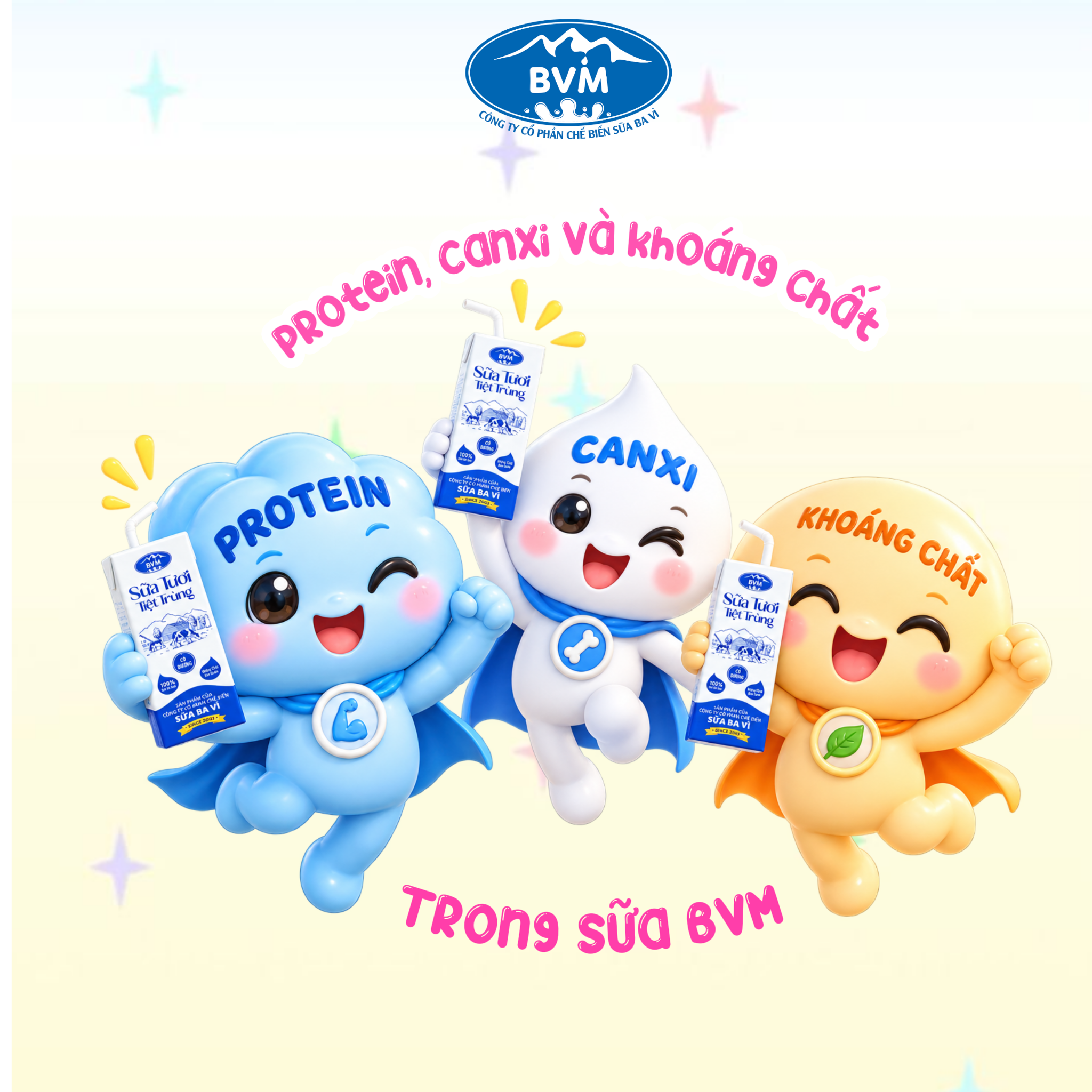 Protein, Canxi và khoáng chất trong sữa BVM có vai trò gì đối với sự phát triển của trẻ?