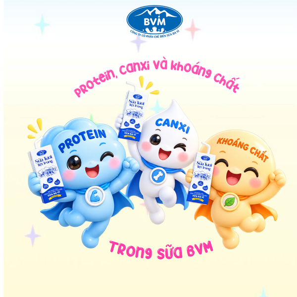Protein, Canxi và khoáng chất trong sữa BVM có vai trò gì đối với sự phát triển của trẻ?