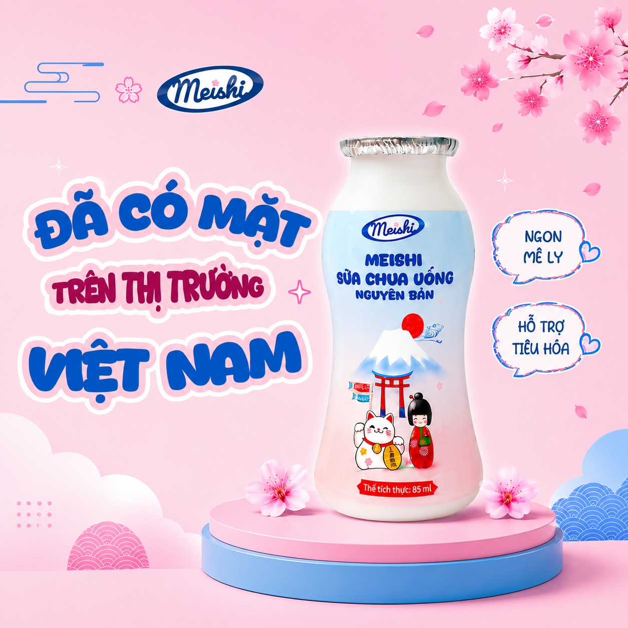 Meishi chính thức giới thiệu: Meishi sữa chua uống nguyên bản