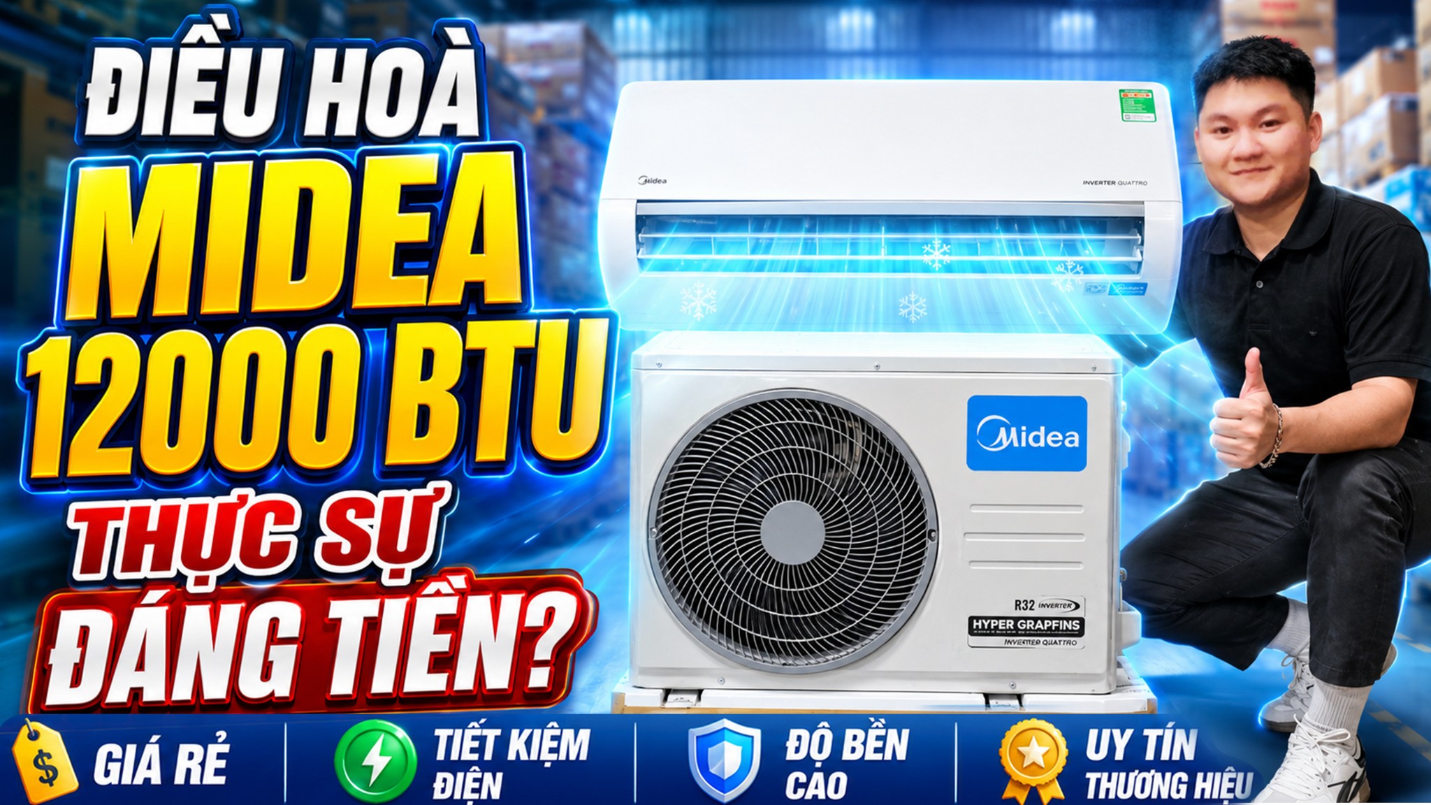 Review Điều Hòa Midea MSCE-13CRFN8 12000 BTU 1 Chiều Inverter Giá Chỉ 5-6 Triệu | Có Đáng Mua 2026?