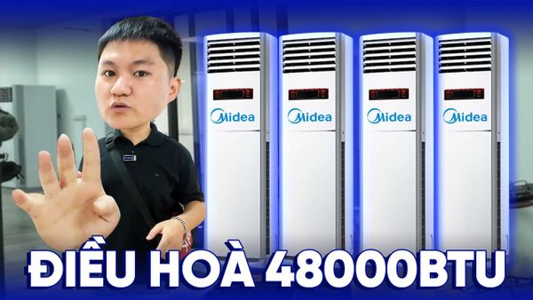 Quá Trình Thi Công Lắp Đặt Điều Hòa Tủ Đứng Midea 1 Chiều 48000Btu MFJJ2-50CRN1 Cho Phòng Từ 360m2