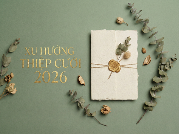 Xu hướng thiệp cưới 2026