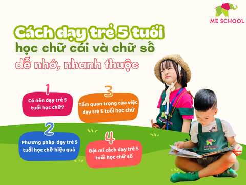 Cách dạy trẻ 5 tuổi học chữ cái và chữ số dễ nhớ, nhanh thuộc