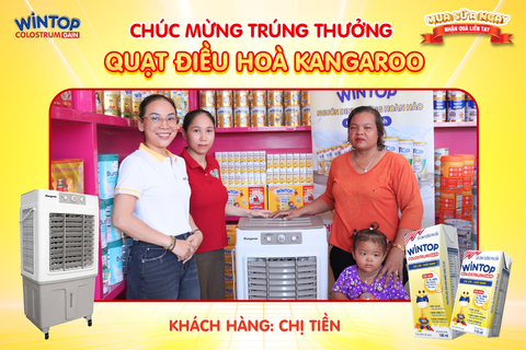 KHÁCH HÀNG TRÚNG QUẠT ĐIỀU HÒA KANGAROO CHƯƠNG TRÌNH 