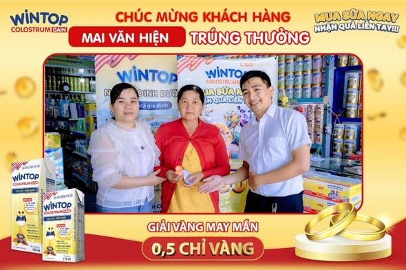 KHÁCH HÀNG TRÚNG VÀNG CHƯƠNG TRÌNH MUA SỮA NGAY - NHẬN QUÀ LIỀN TAY THÁNG 12