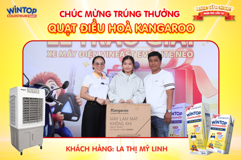 KHÁCH HÀNG TRÚNG QUẠT ĐIỀU HÒA KANGAROO CHƯƠNG TRÌNH 