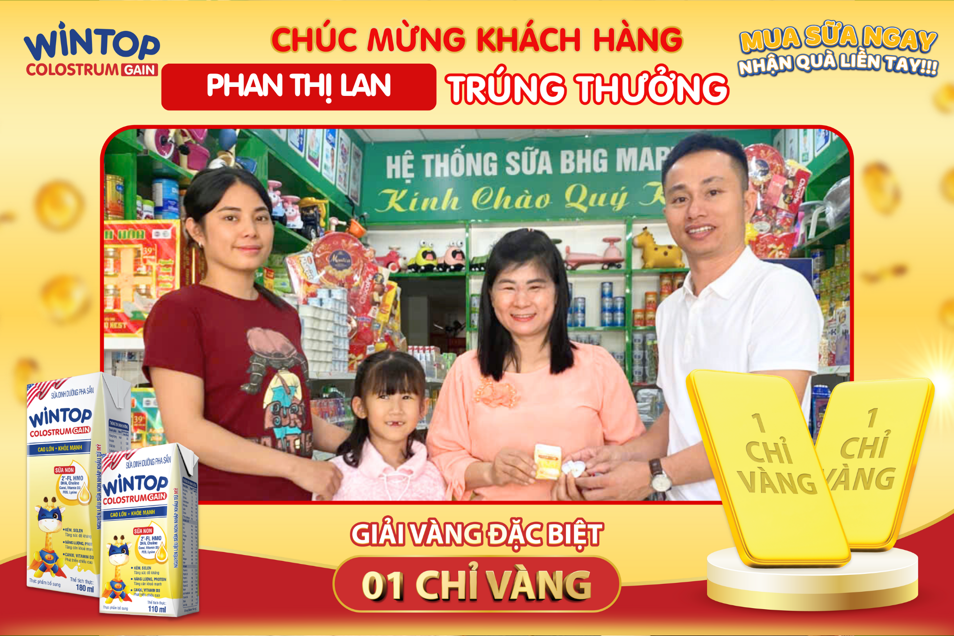 KHÁCH HÀNG TRÚNG VÀNG CHƯƠNG TRÌNH MUA SỮA NGAY - NHẬN QUÀ LIỀN TAY THÁNG 2