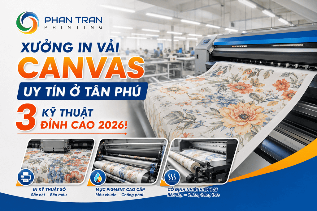 Xưởng In Vải Canvas Uy Tín Ở Tân Phú: 3 Kỹ Thuật Đỉnh Cao 2026!