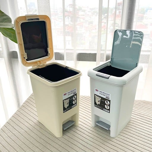 Bật Rác Vuông 2 Nắp Nhựa Song Long – Thiết Kế Tiện Lợi, Bền Đẹp, An Toàn