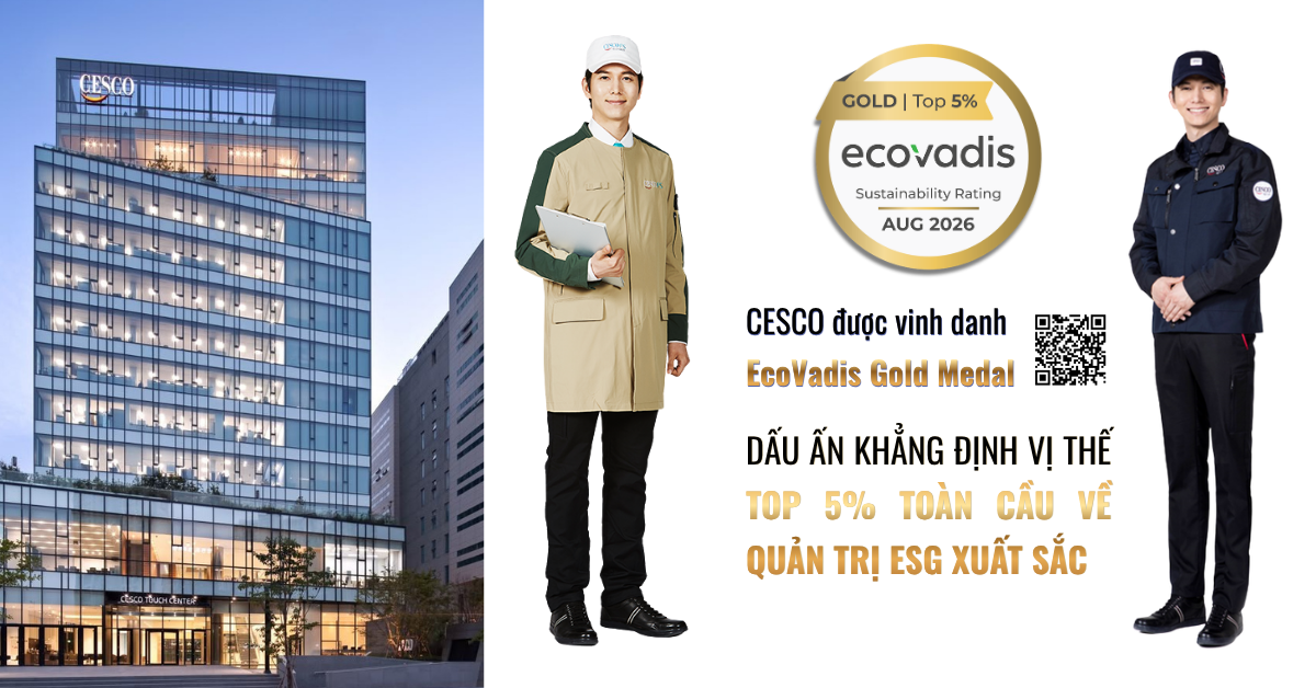 CESCO được vinh danh EcoVadis Gold Medal 2026
