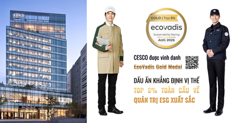 CESCO được vinh danh EcoVadis Gold Medal 2026