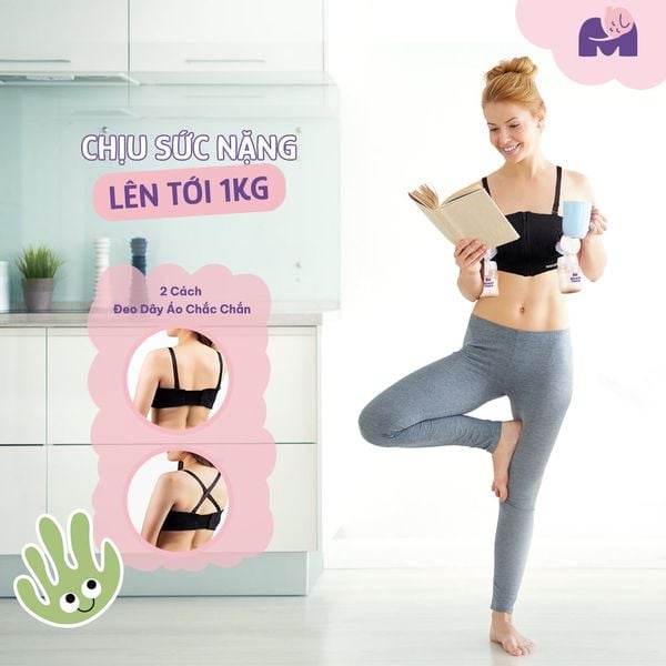 Áo hút sữa giữ được bình sữa lên tới 1kg