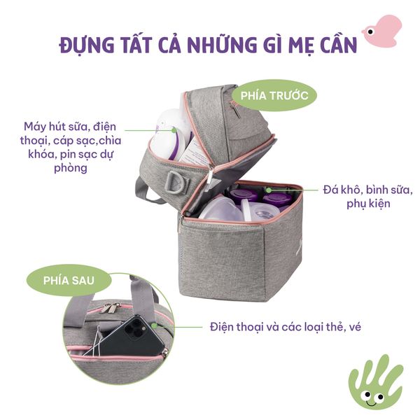 Balo đá khô được thiết kế rộng rãi