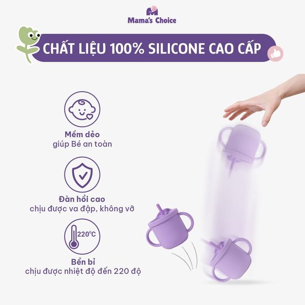 Cốc tập uống chất liệu silicone cao cấp