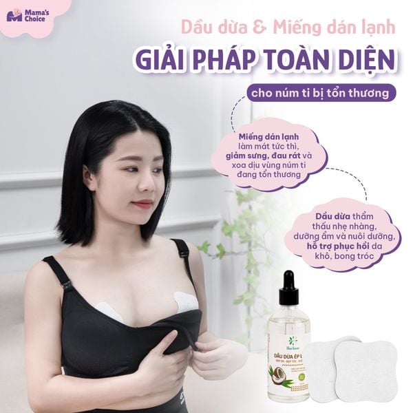 Combo giải pháp toàn diện Dầu dừa và Miếng dán lạnh