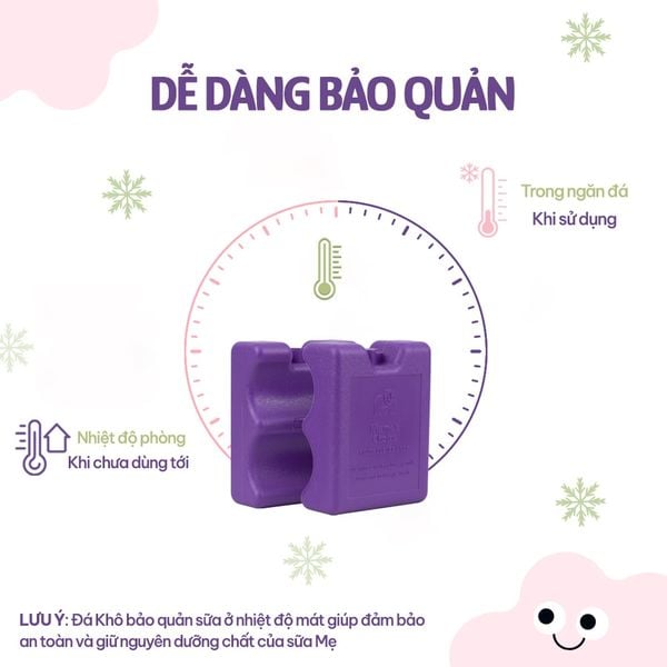Đá khô dễ dàng sử dụng và bảo quản