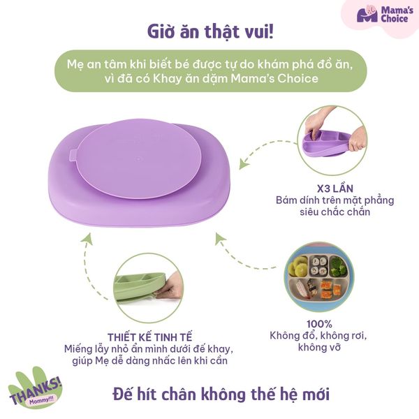 Đế hít Khay ăn dặm siêu chắc chắn