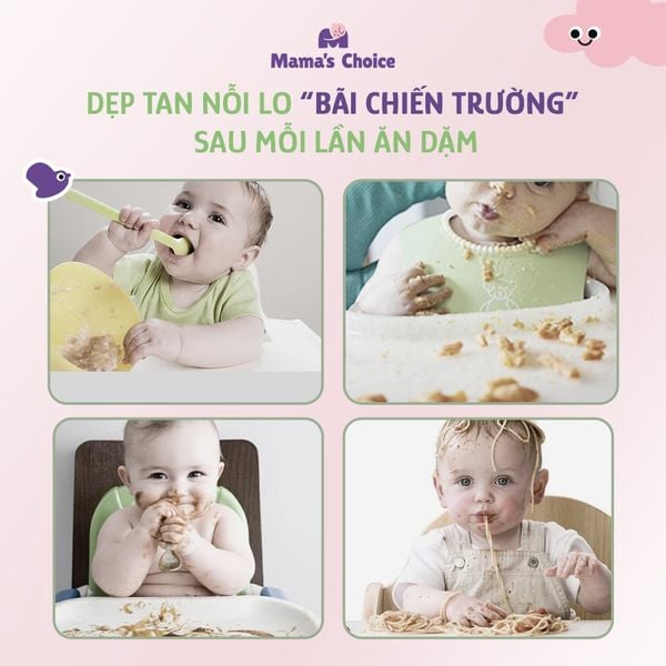 Dẹp tan nỗi lo “bãi chiến trường” khi bé ăn