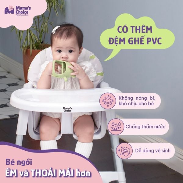 Ghế ăn dặm Mama’s Choice có thêm đệm êm ái
