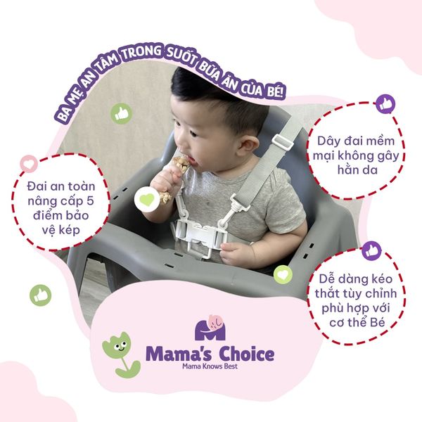 Ghế ăn dặm Mama’s Choice với đai an toàn 5 điểm