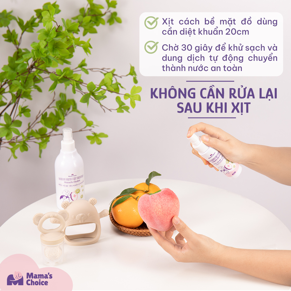 Hướng dẫn sử dụng Xịt khử khuẩn Ecopro Mama&rsquo;s Choice