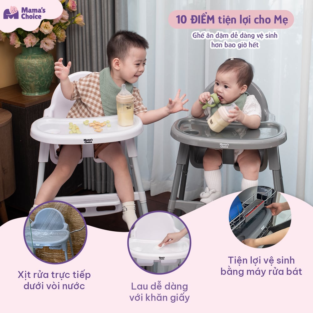 Hướng dẫn vệ sinh ghế ăn dặm