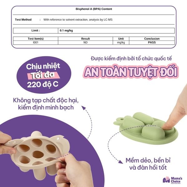 Khay mini với chất liệu silicone an toàn tuyệt đối