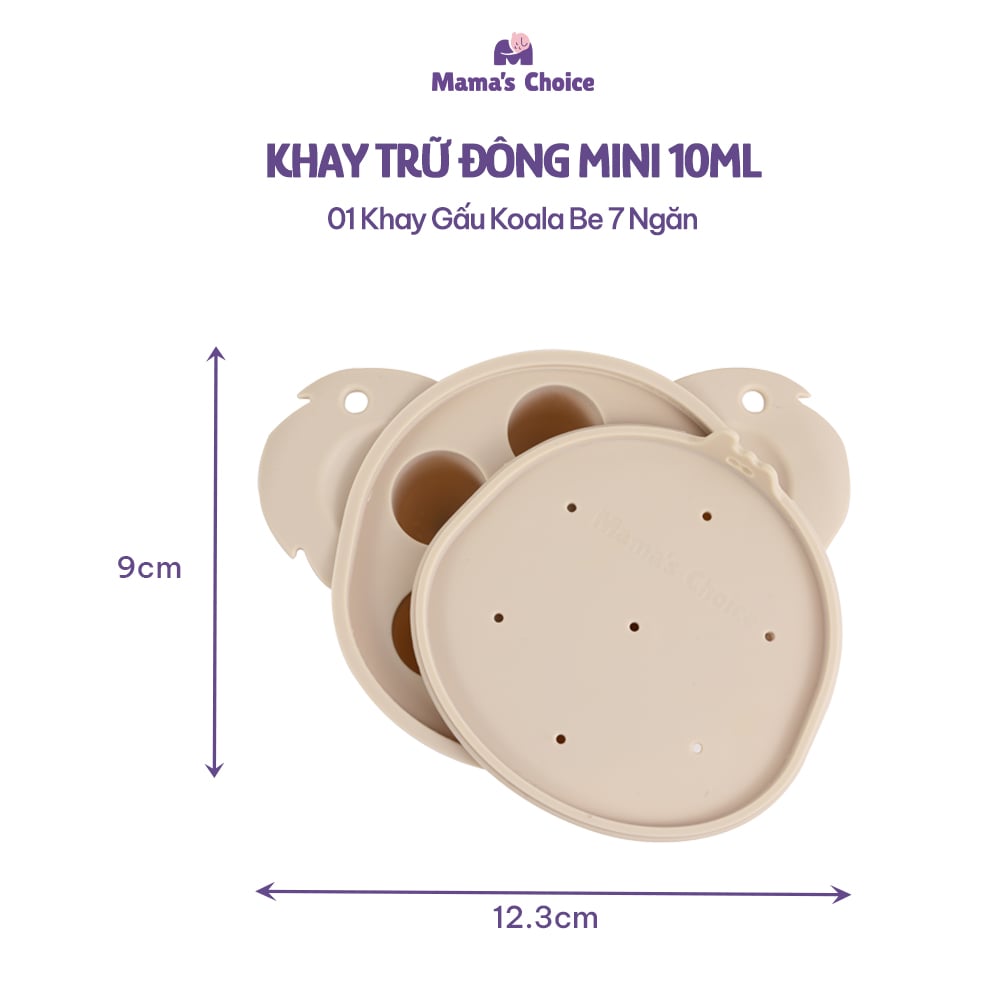 Khay gấu koala be 7 ngăn