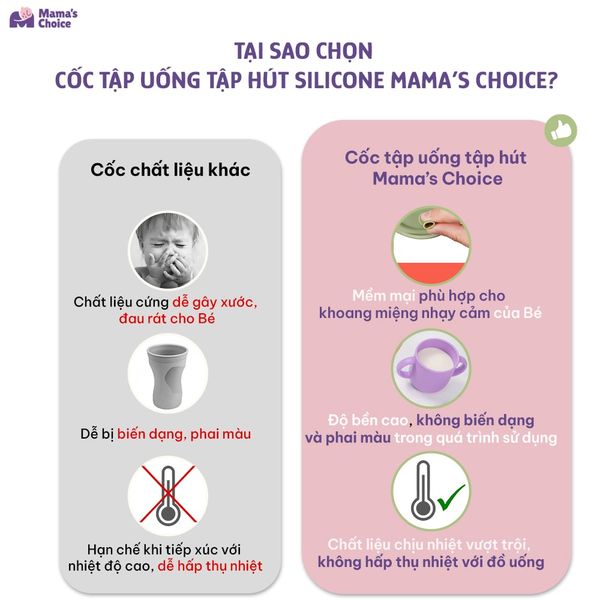 Tại sao nên lựa chọn Cốc tập uống silicone