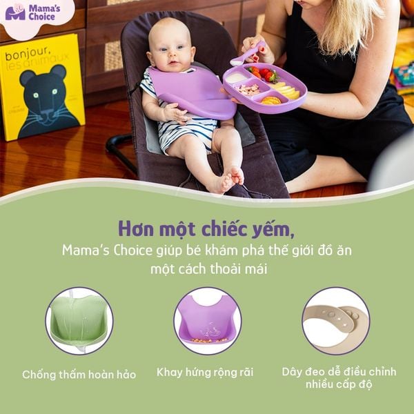 Yếm ăn dặm silicone Mama’s Choice