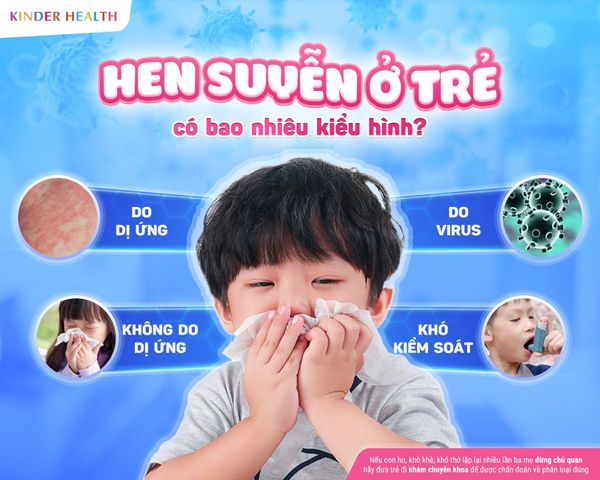 HEN SUYỄN Ở TRẺ CÓ BAO NHIÊU KIỂU HÌNH