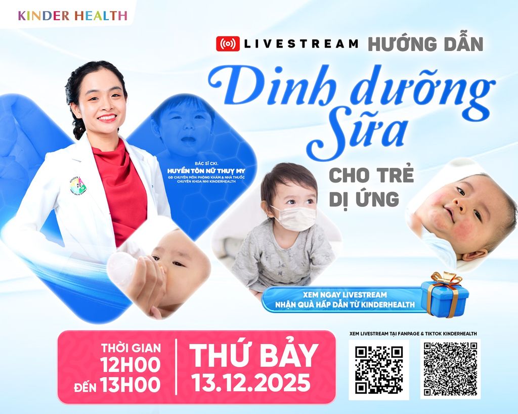 THÔNG BÁO LIVESTREAM: HƯỚNG DẪN DINH DƯỠNG SỮA CHO TRẺ DỊ ỨNG