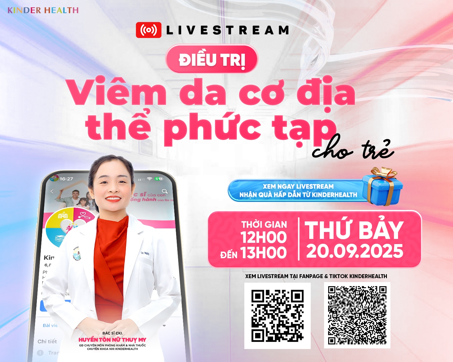 THÔNG BÁO LIVESTREAM: ĐIỀU TRỊ VIÊM DA CƠ ĐỊA THỂ PHỨC TẠP CHO TRẺ