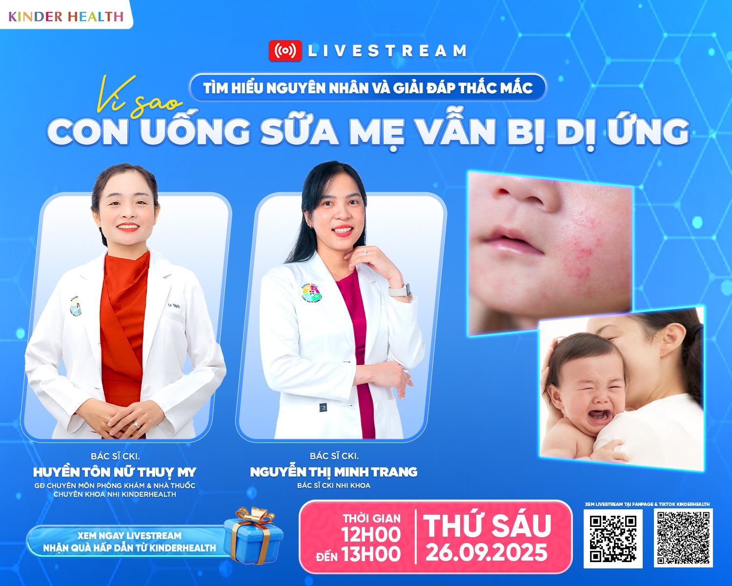 THÔNG BÁO LIVESTREAM: TÌM HIỂU NGUYÊN NHÂN VÀ GIẢI ĐÁP THẮC MẮC: VÌ SAO CON UỐNG SỮA MẸ VẪN BỊ DỊ ỨNG?