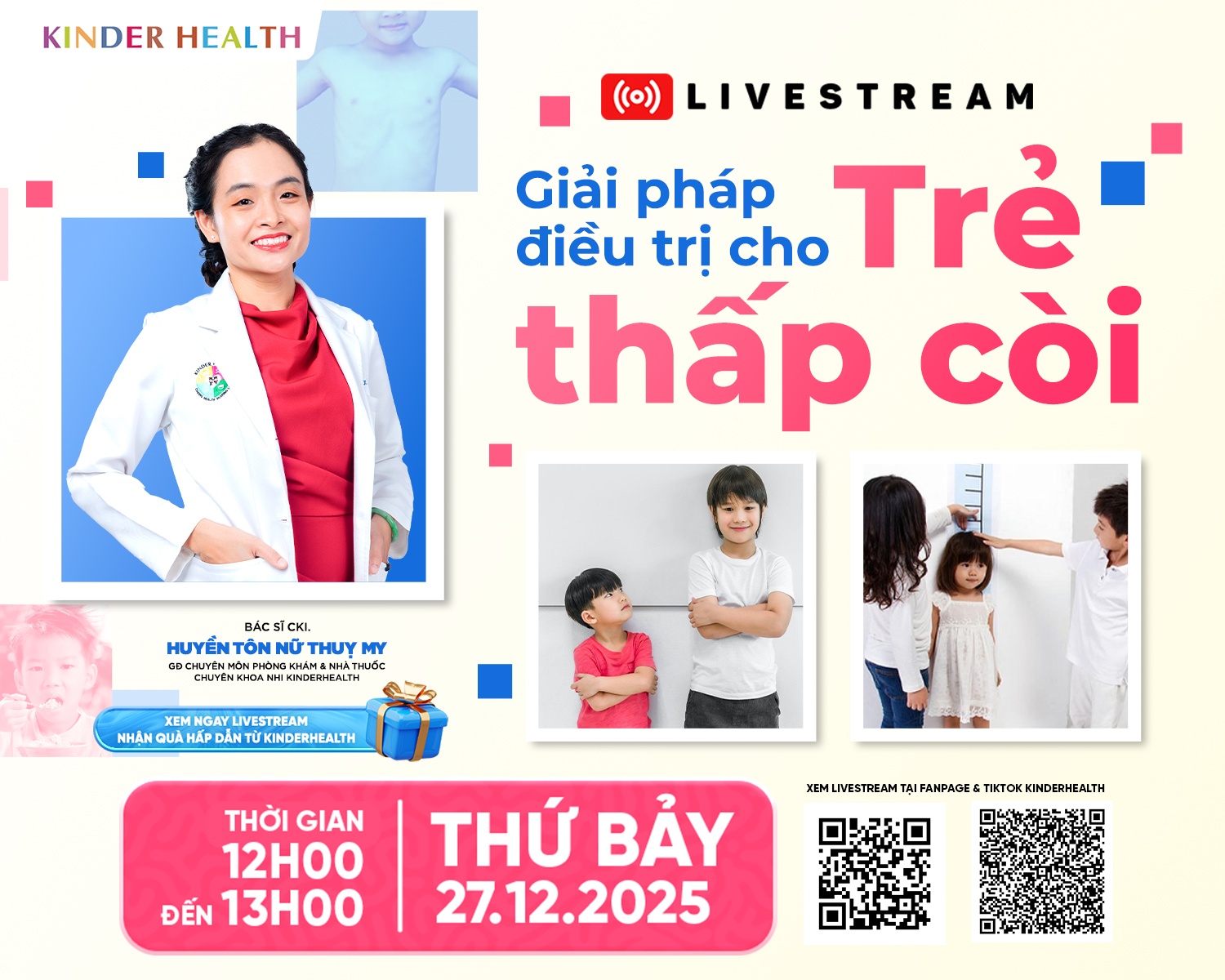 THÔNG BÁO LIVESTREAM: GIẢI PHÁP ĐIỀU TRỊ CHO TRẺ THẤP CÒI