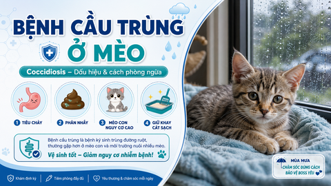Bệnh cầu trùng ở mèo – Coccidiosis có từ ây mèo sang mèo không?